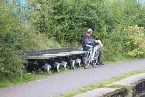 It may all be for towpath users but it is well done - we thought this bench was very smart